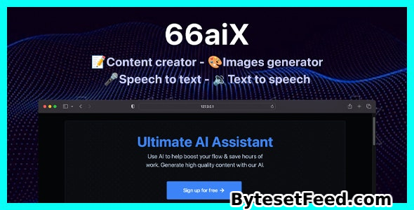 66aix v27.0.0 - AI Content, Chat Bot, Images Generator & Speech to Text (SAAS) - nulled