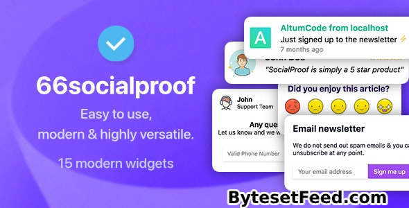 66socialproof v39.0.0 - Social Proof & FOMO Widgets Notifications (SAAS) - nulled