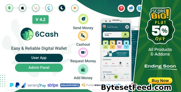 6Cash v4.2 - Digital Wallet Mobile App with Laravel Admin Panel - nulled