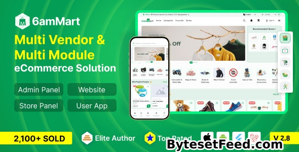 6amMart v2.8.0 - Multivendor Food, Grocery, eCommerce, Parcel, Pharmacy delivery app with Admin & Website - nulled
