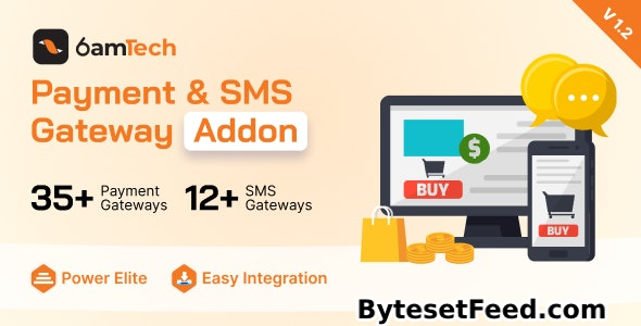 6amTech Payment & SMS Gateway Addon v1.2 - nulled