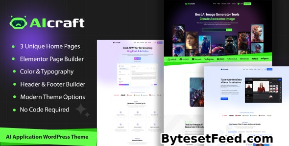 AIcraft v1.0.0 - AI Application & Generator WordPress Theme