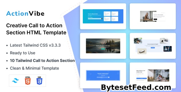 ActionVibe - Tailwind Call to Action Section Template