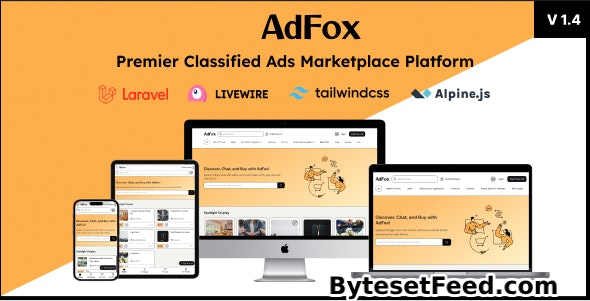 AdFox v1.2 - Dual-Experience Classified Ads with App-Like Feel on Mobile & Web Interface