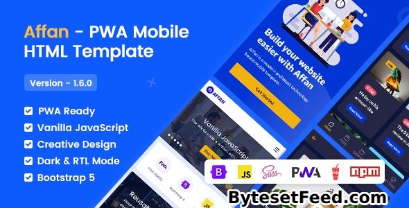 Affan v1.6.0 - PWA Mobile HTML Template