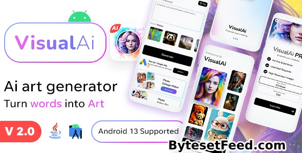 Ai Images Generator v2.0 - VisualAI + Photo Editor Tools Android App