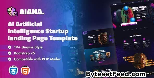 Aiana - AI Artificial Intelligence Startup HTML Landing Page Template
