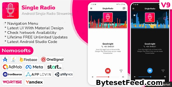 Android Radio v9.0 - Single Radio Streaming App