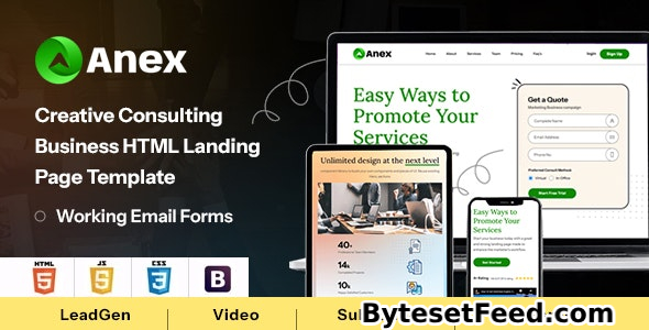 Anex - Consulting and Business Services HTML Landing Page Template