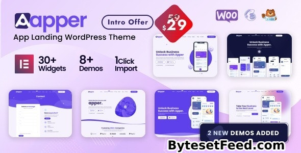 Apper v2.0.7 - WordPress Multi-concept App Landing Page Theme