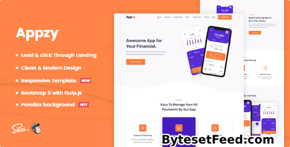 Appzy - App HTML Landing Page Template