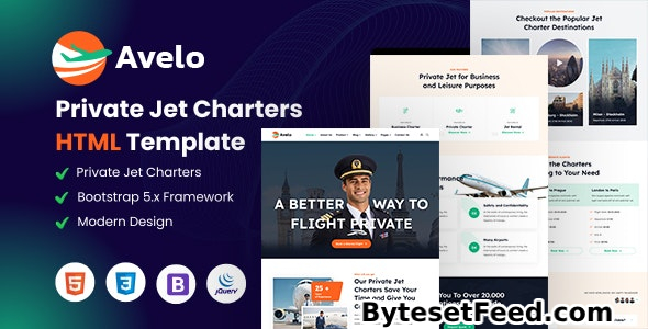 Avelo - Private Jet Charters HTML Template