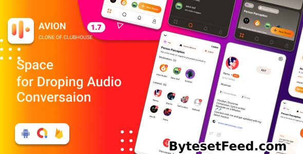 Avion v1.7 - Social Audio App Clone of Clubhouse social networking app with admob