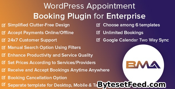 BMA v1.7.9 - WordPress Appointment Booking Plugin for Enterprise