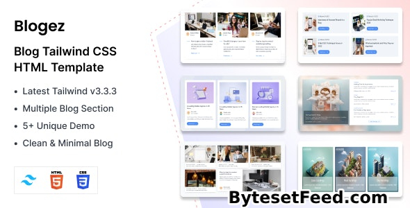 Blogez - Blog Pages Tailwind CSS 3 HTML Template