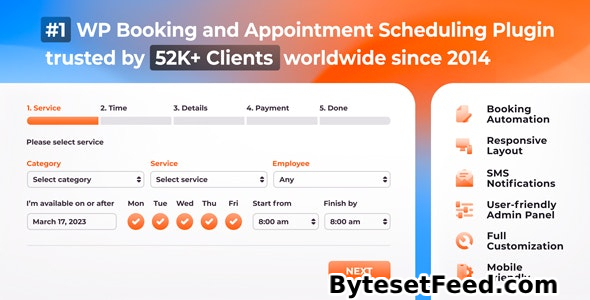 Bookly PRO v7.5 – Appointment Booking and Scheduling Software System