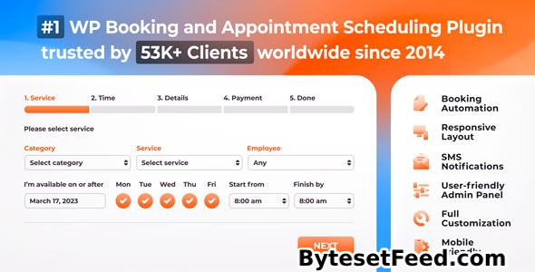 Bookly PRO v8.0 – Appointment Booking and Scheduling Software System