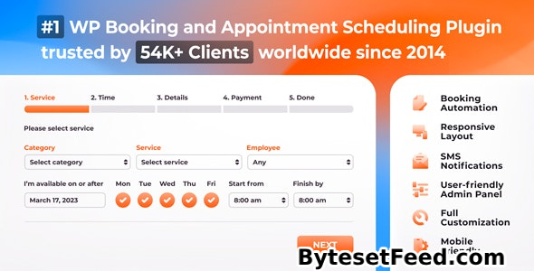 Bookly PRO v8.2 – Appointment Booking and Scheduling Software System