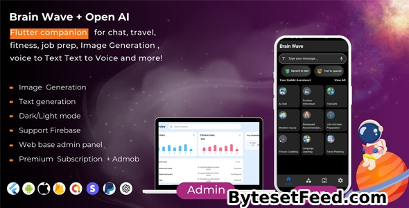 Brain Wave v1.0 - Powerful ChatGPT , Writing Assistant , Image Generator , Complete Flutter App