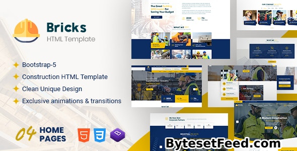 Bricks - Construction HTML Template + RTL Ready