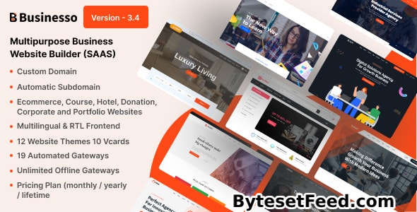 Businesso v3.4 - Business Website Builder SAAS (Multitenancy) - nulled