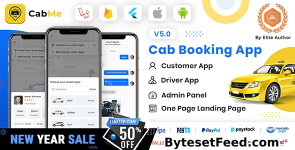 CabME v5.0 - Flutter Complete Taxi app - Taxi Booking Solution