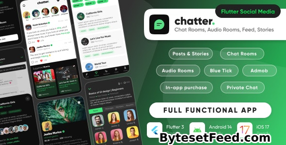 Chatter - Ultimate Social Media with Chat Rooms, Posts, Stories - 3 July 2024