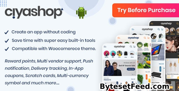 CiyaShop v5.15 - Native Android Application based on WooCommerce