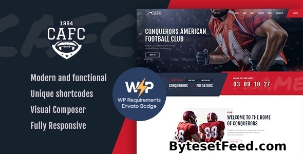 Conquerors v1.2.13 - American Football & NFL WordPress Theme