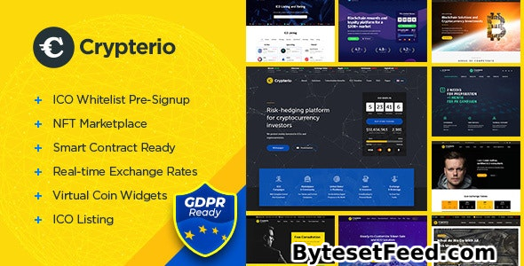 Crypterio v2.4.9 - ICO and Cryptocurrency WordPress Theme