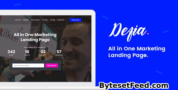 Defia v1.1 - All In One Marketing Landing Page
