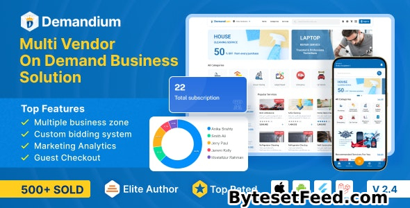 Demandium v2.4 - Multi Provider On Demand, Handyman, Home service App with admin panel - nulled