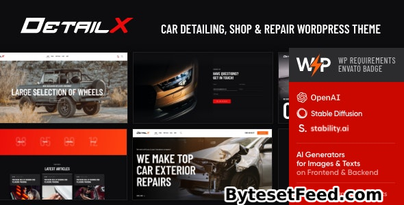 DetailX v1.10.0 - Car Detailing, Shop & Repair WordPress Theme