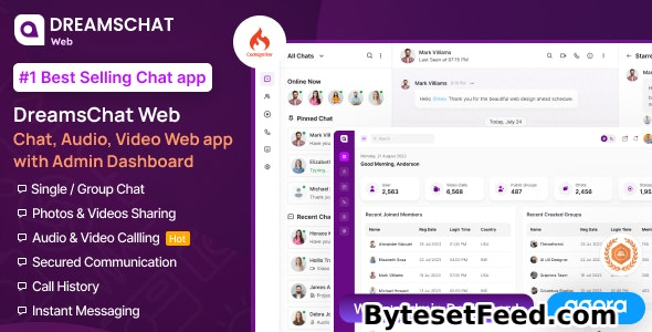 DreamsChat Web - Chat, Audio, Video Web APP with Admin Dashboard - 4 March 2024