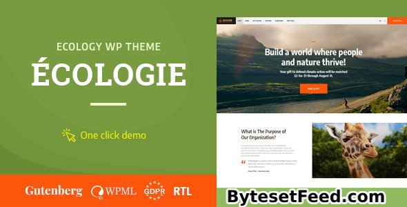 Ecologie v1.1.1 - Environmental & Ecology WordPress Theme