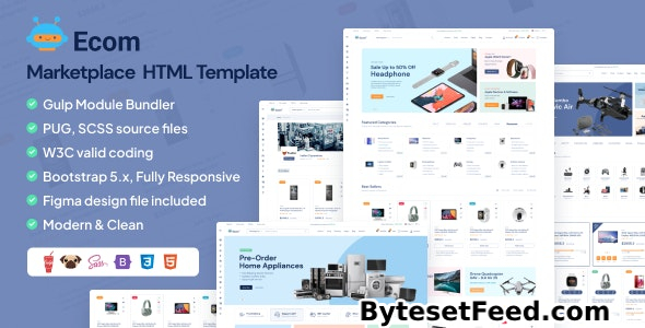 Ecom v4.1 - Multipurpose Marketplace HTML Template + RTL + Dashboard