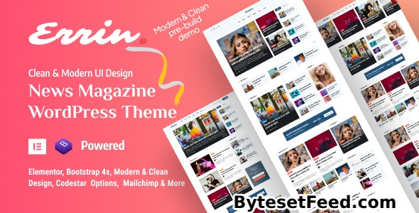 Errin v1.0.6 - Personal Blog WordPress Theme