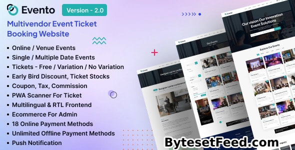 Evento v2.0 - Multivendor Event Ticket Booking Website - nulled