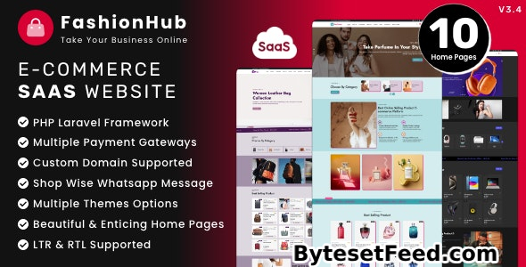 FashionHub SaaS v3.4 - eCommerce Website Builder For Seamless Online Business - nulled