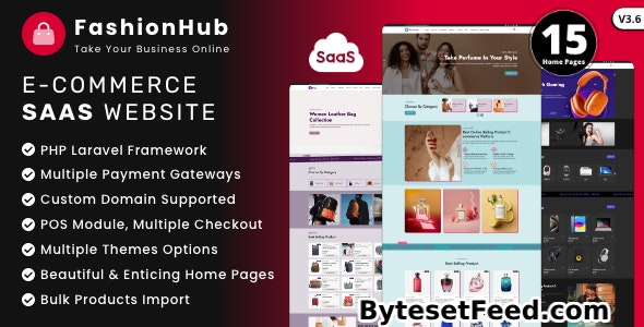 FashionHub SaaS v3.6 - eCommerce Website Builder For Seamless Online Business - nulled