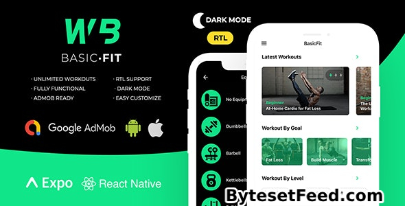 FitBasic v3.0 - Complete React Native Fitness App + Multi-Language + RTL Support