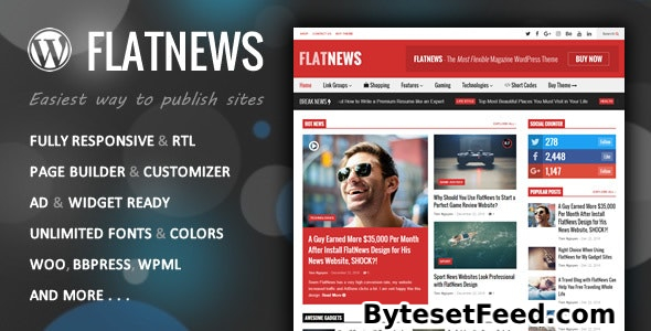 FlatNews v5.8 – Responsive Magazine WordPress Theme