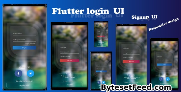 Flutter Login and Signup UI -responsive template -beautiful design v1.0