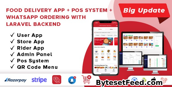 Food Delivery App v3.3.0 - A Complete Ready to Use MultiStore Mobile App(Android, ios) + Website