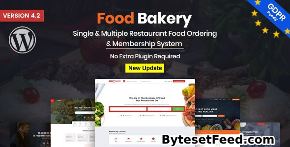 FoodBakery v4.5 - Food Delivery Restaurant Directory WordPress Theme