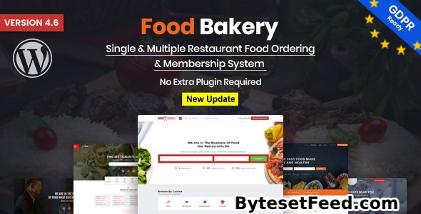 FoodBakery v4.6 - Food Delivery Restaurant Directory WordPress Theme