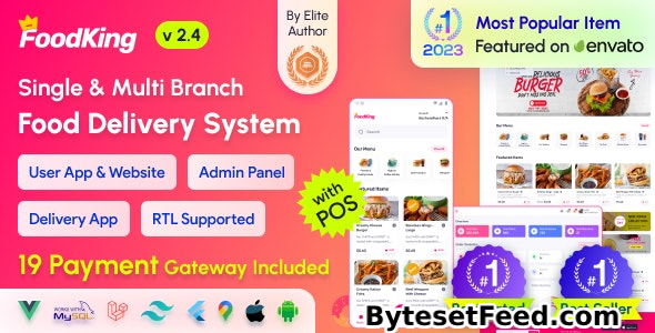 FoodKing v2.4 - Restaurant Food Delivery System with Admin Panel & Delivery Man App - Restaurant POS - nulled