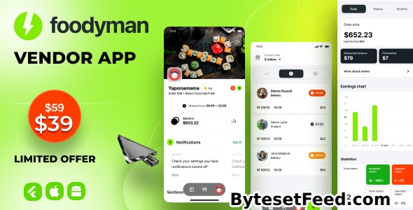 Foodyman Vendor App (iOS & Android) v2024-09