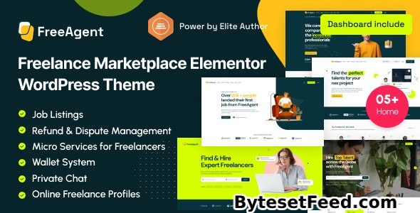 FreeAgent v2.1.1 - Freelance Marketplace Elementor WordPress Theme