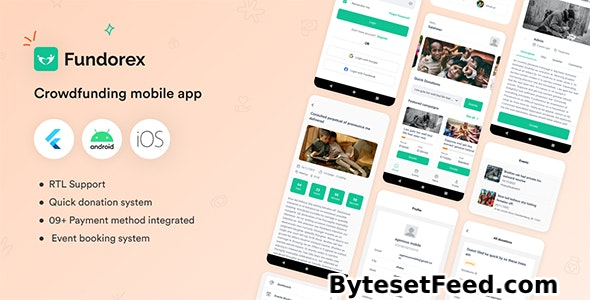 Fundorex v1.0.7 - Crowdfunding Platform Flutter Mobile App